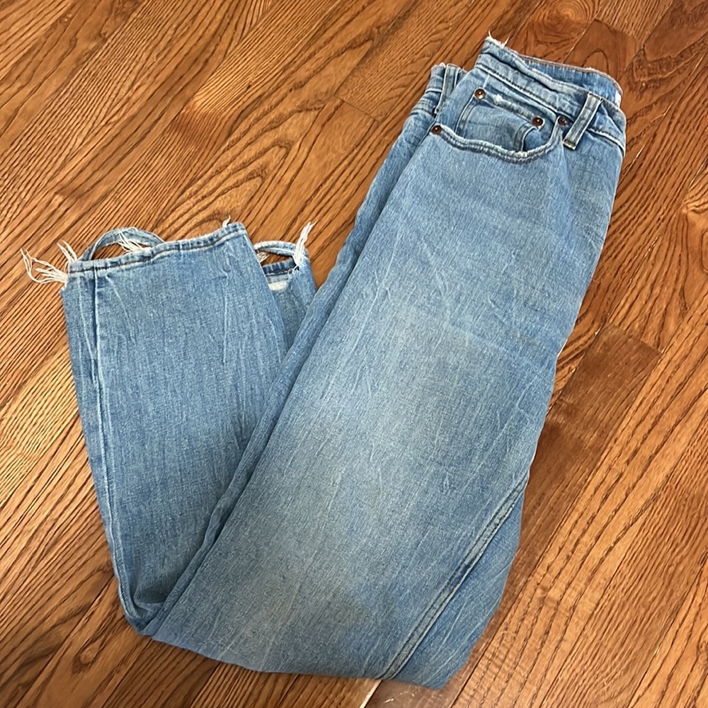 Abercrombie ankle straight ultra high rise jeans